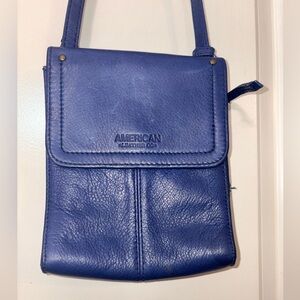 💙 American Leather Co. Cobalt Blue Crossbody Wallet Bag